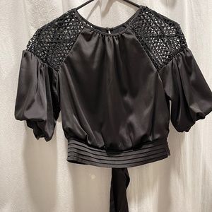 Silky Black Blouse